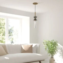 Maytoni Hängeleuchte Glas Metall G9 rund D: 10 cm Modern* Designerlampen|Glaslampen