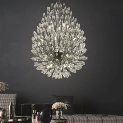 Searchlight Hängeleuchte groß Ø 51 cm H: max. 286 cm verstellbar Kristall* Hängelampen|Wohnzimmerlampen