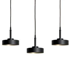 Best Giovanni Battista Hängeleuchte groß B: 150 cm Messing Eisen in Schwarz Gold E27