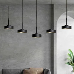 Best Giovanni Battista Hängeleuchte groß B: 150 cm Messing Eisen in Schwarz Gold E27