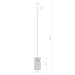 Clearance Nowodvorski Hängeleuchte Holz Ø 16 cm Schwarz E27 verstellbar