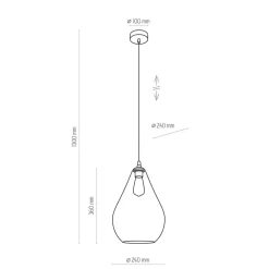 Sale TK Lighting Hängeleuchte in Graphit Schwarz Tropfen Lampe GAWA