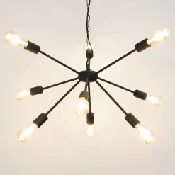 Clearance Nowodvorski Hängeleuchte in Schwarz Ø77cm 9-flmg