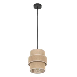 TK Lighting Hängeleuchte Jute Metall Ø 20 cm E27 Boho Design GREET* Hängelampen|Esszimmer Lampen