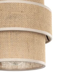TK Lighting Hängeleuchte Jute Metall Ø 20 cm E27 Boho Design GREET* Hängelampen|Esszimmer Lampen