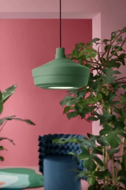 Ferroluce Hängeleuchte Keramik D: 36 cm H: max. 146 cm Dunkelgrün* Wohnzimmerlampen|Keramiklampen