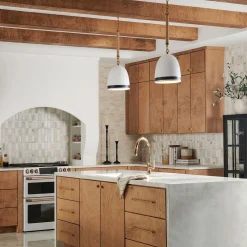 Elstead Hängeleuchte Keramik E27 Ø 25,4 cm Retro Design* Hängelampen|Wohnzimmerlampen