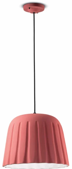 Ferroluce Hängeleuchte Keramik E27 Ø 40 cm Handarbeit