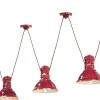 Ferroluce Hängeleuchte Keramik E27 Bordeaux Shabby Antik ANNA* Wohnzimmerlampen|Keramiklampen