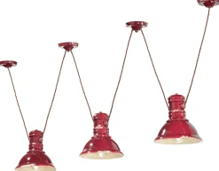 Ferroluce Hängeleuchte Keramik E27 Bordeaux Shabby Antik ANNA* Wohnzimmerlampen|Keramiklampen