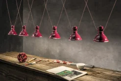 Ferroluce Hängeleuchte Keramik E27 Bordeaux Shabby Antik ANNA* Wohnzimmerlampen|Keramiklampen