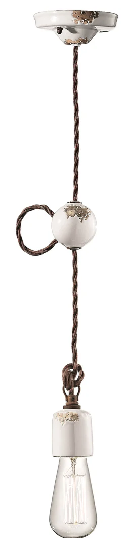 Best Ferroluce Hängeleuchte Keramik E27 H: max. 120 cm Vintage ARASI