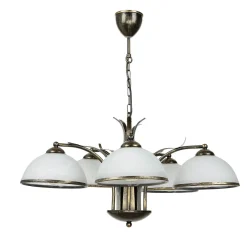 Discount Luminex Hängeleuchte KORFU in Messing Antik 5-flmg