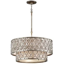 Clearance Elstead Hängeleuchte Kristall 6-flammig rund bis 2m Esstisch