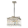Outlet Elstead Hängeleuchte Kristall in Nickel Klar Art Déco