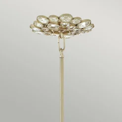 Elstead Hängeleuchte Kristall Metall in Blattsilber E27* Wohnzimmerlampen|Esszimmer Lampen