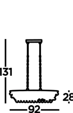 Searchlight Hängeleuchte Kristall Metall B: 92 cm 5x E27 Chrom* Wohnzimmerlampen|Glaslampen