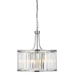 Searchlight Hängeleuchte Kristall rund Ø 50 cm 5x E14 Art Déco* Hängelampen|Esszimmer Lampen