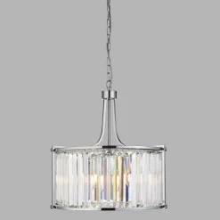 Searchlight Hängeleuchte Kristall rund Ø 50 cm 5x E14 Art Déco* Hängelampen|Esszimmer Lampen