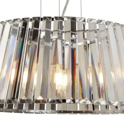 Searchlight Hängeleuchte Kristall 5x E14 Ø 47 cm rund Jugendstil* Hängelampen|Esszimmer Lampen