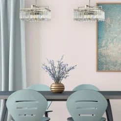 Elstead Hängeleuchte Kristall 4x E27 47 cm breit höhenverstellbar* Hängelampen|Esszimmer Lampen