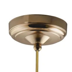 Searchlight Hängeleuchte Kugel Glas Ø 30 cm E27 in Messing Antik Bernstein* Wohnzimmerlampen|Glaslampen