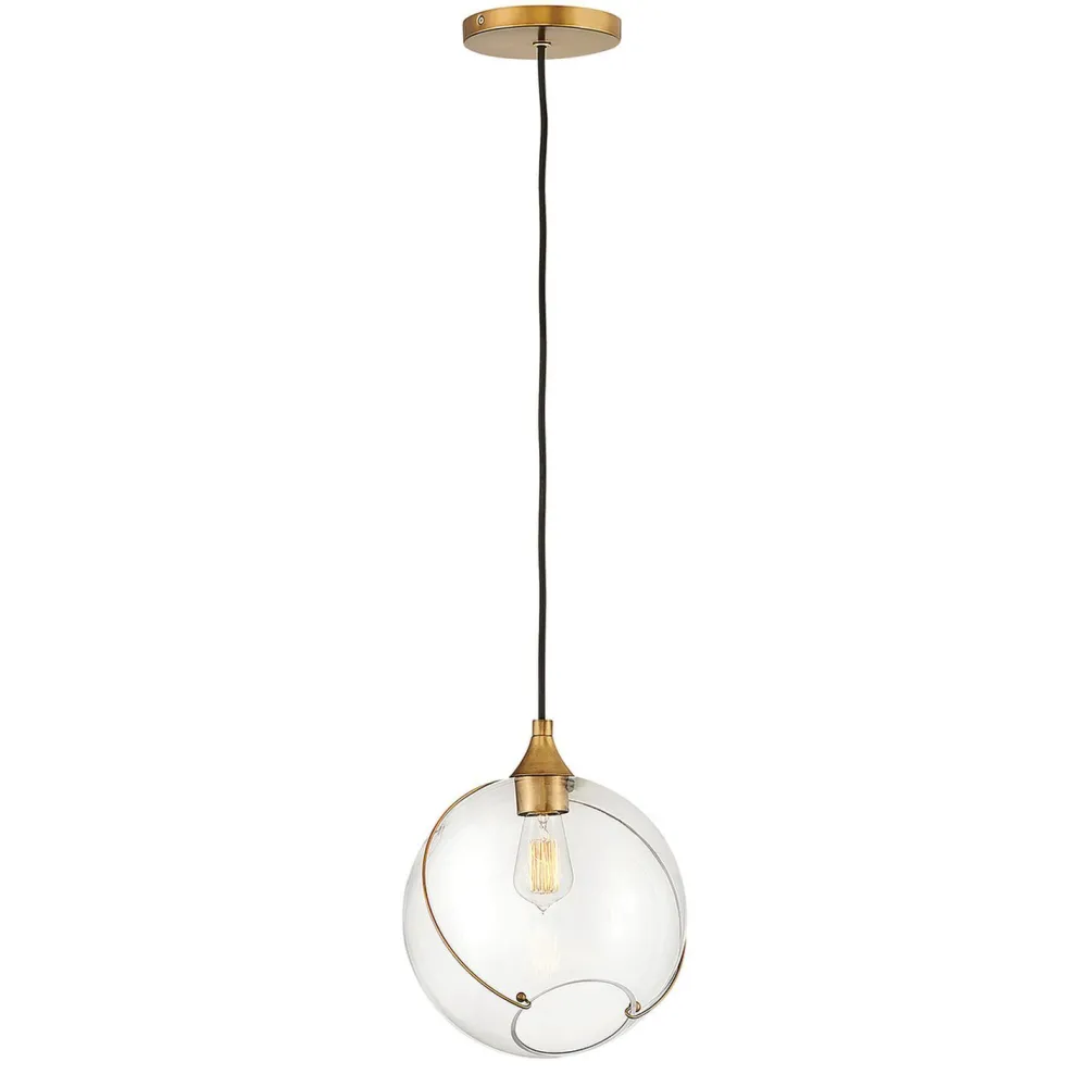 Elstead Hängeleuchte Kugel Metall Glas E27 D: 27,4 cm Vintage Design* Hängelampen|Bürolampen