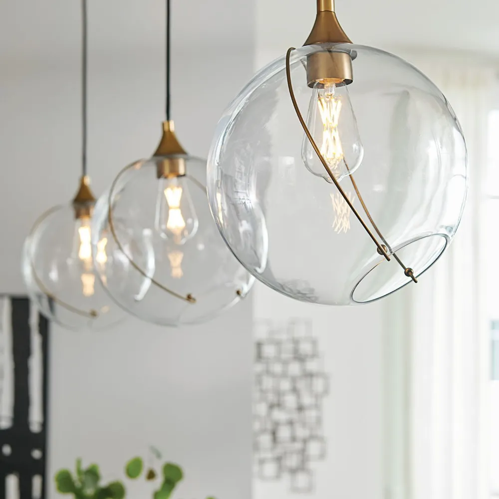 Elstead Hängeleuchte Kugel Metall Glas E27 D: 27,4 cm Vintage Design* Hängelampen|Bürolampen