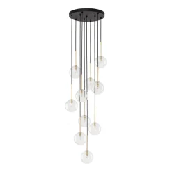 Discount TK Lighting Hängeleuchte Kugel Metall Glas H: max. 145 cm verstellbar
