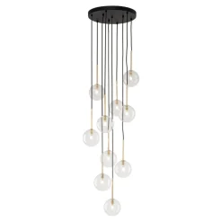 Discount TK Lighting Hängeleuchte Kugel Metall Glas H: max. 145 cm verstellbar