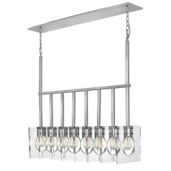 Elstead Hängeleuchte länglich H: max. 142,9 cm Nickel poliert E27* Bürolampen|Wohnzimmerlampen