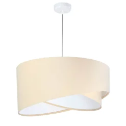 Outlet BPS Koncept Hängeleuchte MADAN Creme Weiß rund Ø50cm