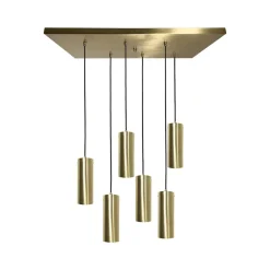 Best Giovanni Battista Hängeleuchte Messing B: 80 cm in Bronze hell 6x E27 massiv