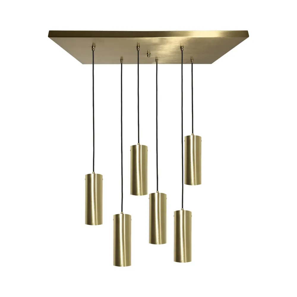 Best Giovanni Battista Hängeleuchte Messing B: 80 cm in Bronze hell 6x E27 massiv