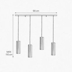 Sale Giovanni Battista Hängeleuchte Messing B: 90cm H: max. 110cm verstellbar 4x E27