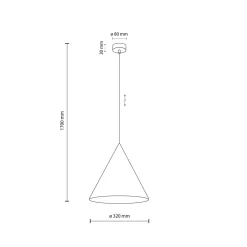 TK Lighting Hängeleuchte Metall Ø 32 cm Kegelschirm E27 Retro Design* Hängelampen|Esszimmer Lampen