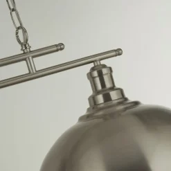 Searchlight Hängeleuchte Metall B: 81,5 cm in Silber 2-flammig E27* Hängelampen|Esszimmer Lampen