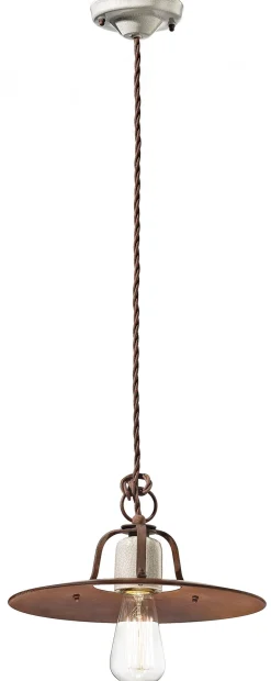 Best Ferroluce Hängeleuchte Metall E27 Ø 30 cm H: max. 133 cm rund