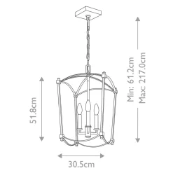 Clearance Elstead Hängeleuchte Metall E14 B: 30,5 cm H: max. 217 cm ZENOR