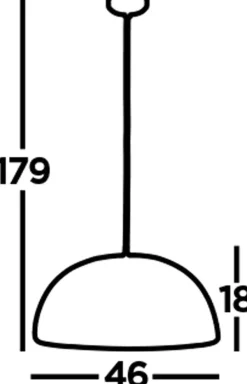 Searchlight Hängeleuchte Metall E27 D: 45,5 cm in Schwarz Gold