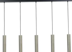 Masterlight Hängeleuchte Metall 5-flammig Nickel Schwarz ERION* Wohnzimmerlampen|Esszimmer Lampen