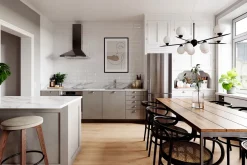 Hot By Rydéns Hängeleuchte Metall Glas B: 100 cm H: max. 160 cm 10x G9