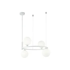 Maytoni Hängeleuchte Metall Glas B: 39 cm H: max. 184 cm Weiß* Hängelampen|Bürolampen