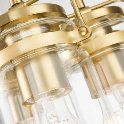 Elstead Hängeleuchte Metall Glas B: 21,6 cm H: max. 287 cm 3x E27* Bürolampen|Wohnzimmerlampen