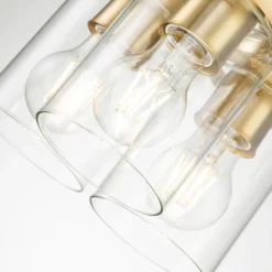 Elstead Hängeleuchte Metall Glas B: 21,6 cm H: max. 287 cm 3x E27* Bürolampen|Wohnzimmerlampen