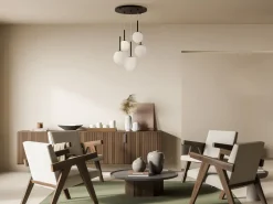 Maytoni Hängeleuchte Metall Glas B: 45 cm H: max. 222,5 cm E14* Bürolampen|Kugellampen