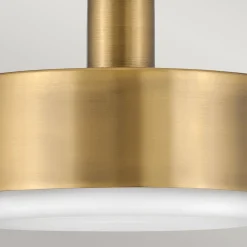 Outlet Elstead Hängeleuchte Metall Glas D: 33 cm H: max. 140,4 cm in Messing