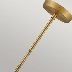 Outlet Elstead Hängeleuchte Metall Glas D: 33 cm H: max. 140,4 cm in Messing