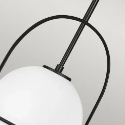 Best Elstead Hängeleuchte Metall Glas E27 rund Ø 28,9 cm Vintage