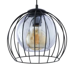 TK Lighting Hängeleuchte Metall Glas 3-flammig Schwarz Grau E27* Hängelampen|Kugellampen